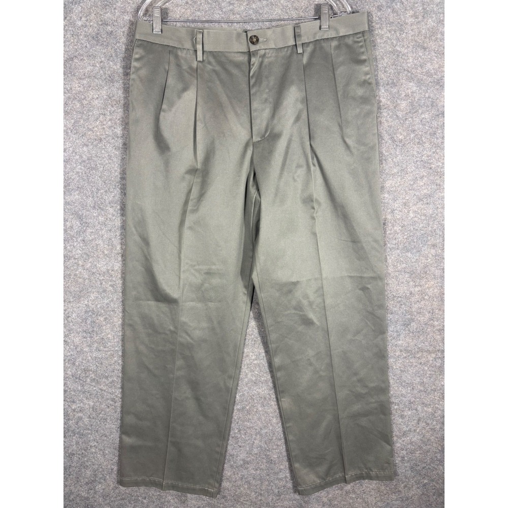 Dockers Signature Khaki Mens‎ 36x31 Classic Fit Pleated Pants Chino Casual